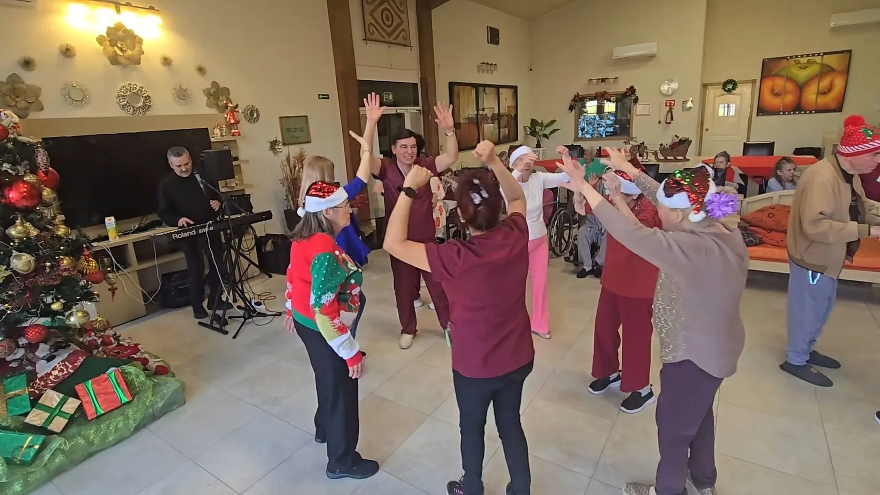 Actividad recreativa con adultos mayores
